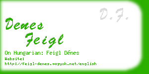 denes feigl business card